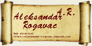 Aleksandar Rogavac vizit kartica
